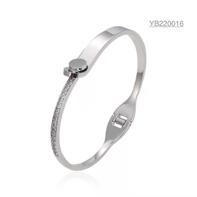 riem gesp ontwerp diamant een armband zilver roestvrij staal nagel serie armbanden