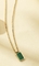 Vintage 18k roestvrijstalen mode kettingen vierkante groene steen hanger ketting