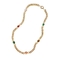 roestvrijstalen sieradenset kleurrijke ovale stenen armband ketting voor dames