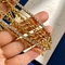Roestvrij staal gouden laag diamantvorm ketting sieraden chokers voor dames