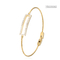 K goud roestvrij stalen armband Pandora Baguette Diamond Rope Style armband