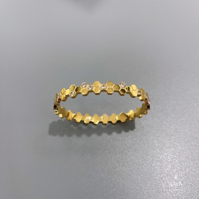 Bij Mijn van de de Bergkristallenarmband van Honey Series 18k Gouden Armband van de het Roestvrije staalgreep
