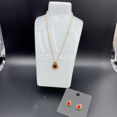 2024 Nieuwe waterdichte trendy roestvrijstalen sieraden sets, 18K goud, luxe cadeau, groothandel
