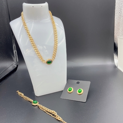 2024 Nieuwe waterdichte trendy roestvrijstalen sieraden sets, 18K goud, luxe cadeau, groothandel