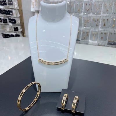 2024 Nieuwe waterdichte trendy roestvrijstalen sieraden sets, 18K goud, luxe cadeau, groothandel