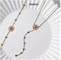 18k roestvrijstalen sieraden set holle kleur kristal hanger ketting armband set