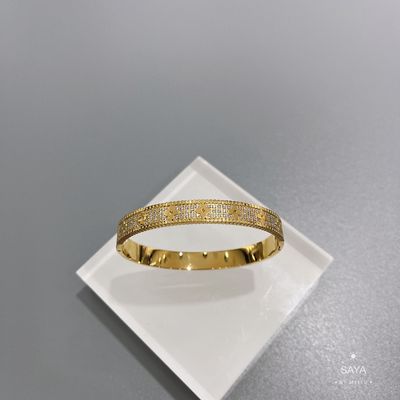 18K gouden van de de Caleidoscoop Volledige Boor van de Roestvrij staalarmband Brede de Versiearmband