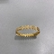 Gouden het Roestvrije staalarmband van Olive Branch Inlaid Diamond Bracelet van luxejuwelen