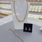 Manier het Glanzen Zircon Gouden Hangende 3 die Stukken Juwelen voor Vrouwen Dame Wedding worden geplaatst