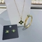 3 Druppeltjes Crystal Necklace Earring Bracelet Set van het stukken de Elegante Water voor Vrouwenpartij