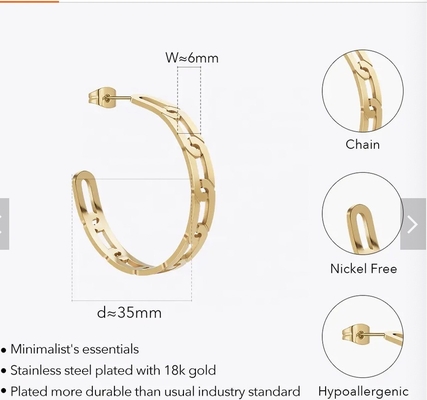 14K het goud plateerde Dikke van het Pakchunky hoops set hypoallergenic small van Hoepeloorringen de Hoepeljuwelen