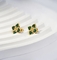 Van de de Steenklaver van CZ Oorring Vier Groene St.Patrick de Dagoorringen van de Bladklaver voor Vrouwen Ierse Juwelen