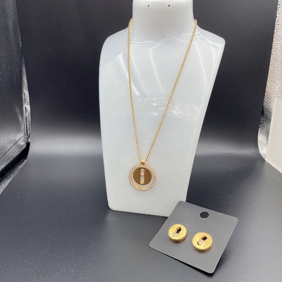 2024 Nieuwe waterdichte trendy roestvrijstalen sieraden sets, 18K goud, luxe cadeau, groothandel