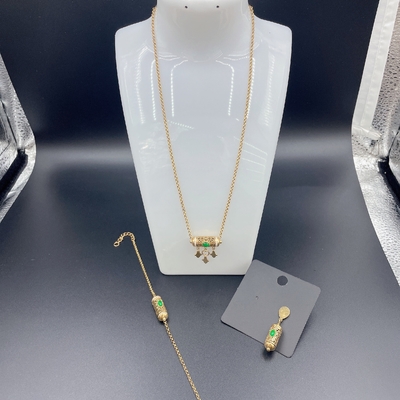 2024 Nieuwe waterdichte trendy roestvrijstalen sieraden sets, 18K goud, luxe cadeau, groothandel