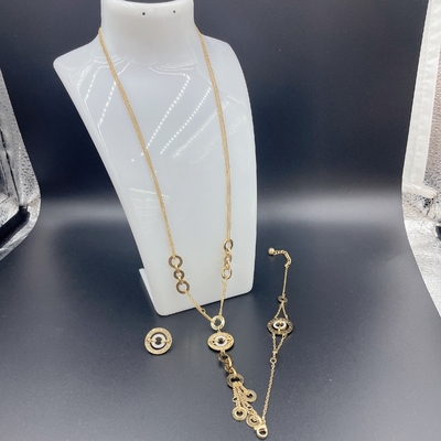 2024 Nieuwe waterdichte trendy roestvrijstalen sieraden sets, 18K goud, luxe cadeau, groothandel