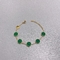 onafhankelijk designer merk ronde groene schelp armband Roestvrij stalen handketting