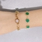 onafhankelijk designer merk ronde groene schelp armband Roestvrij stalen handketting