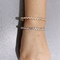 Luxe merk 24-karaats gouden strass armband roestvrij staal Wave Bangle armband