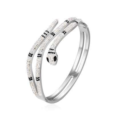 Medusa Snake volledig diamanten armband gepersonaliseerde roestvrijstalen gouden armband