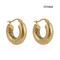 Veelzijdige eenvoudige roestvrijstalen gouden oorbellen dikke ronde oorknopjes voor dames