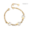 18k gouden roestvrijstalen schelp hanger sieraden witte parelmoer ring hand ketting