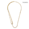 Unieke het Verbinden van de Juwelennice van 18k Goud Geplateerde Eenvoudige Dubbele Keten Halsband