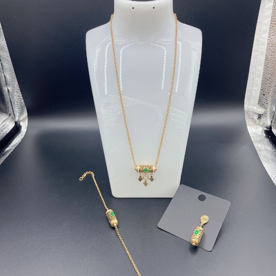 2024 Nieuwe waterdichte trendy roestvrijstalen sieraden sets, 18K goud, luxe cadeau, groothandel